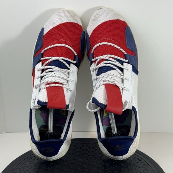 Adidas Pharrell Tennis HU Billionaire Boys Club Mens Size 13  White Red Sneakers - Picture 5 of 8